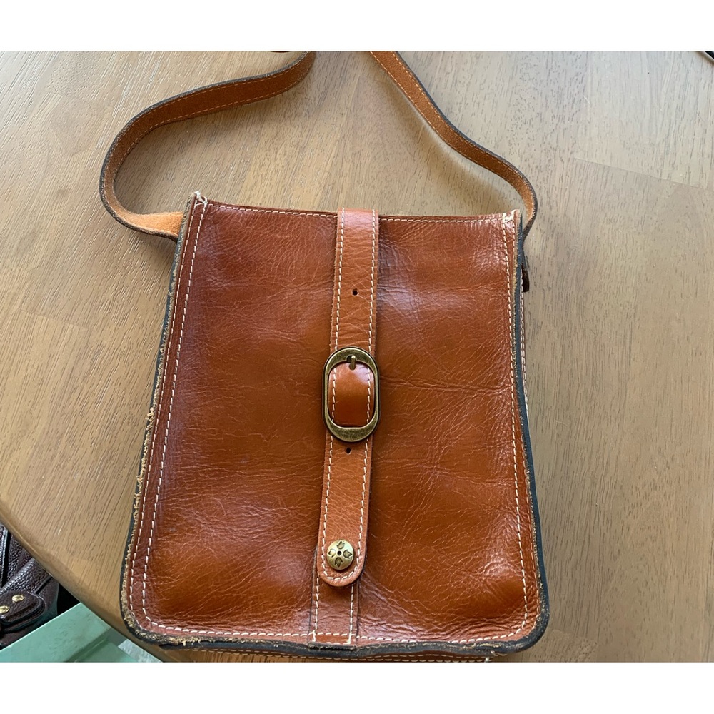 Patricia Nash Brown Leather Crossbody Bag.
